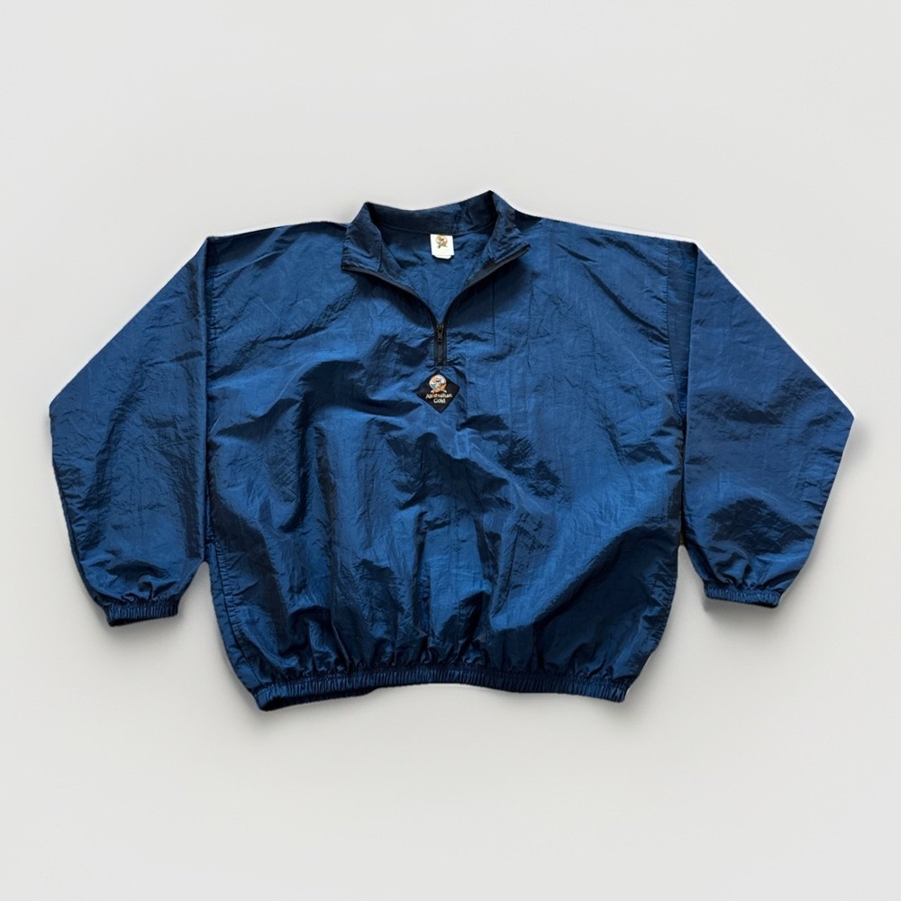 Vintage Australian‎ Gold Jacket Mens XL Blue Iridescent Surf Style 1/4 Zip